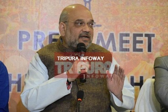 'Fund allocation for Tripura raised from Congress Govt's Rs. 7,200 crores to Rs. 25,396 crores under BJP Govt' : Amit Shah 